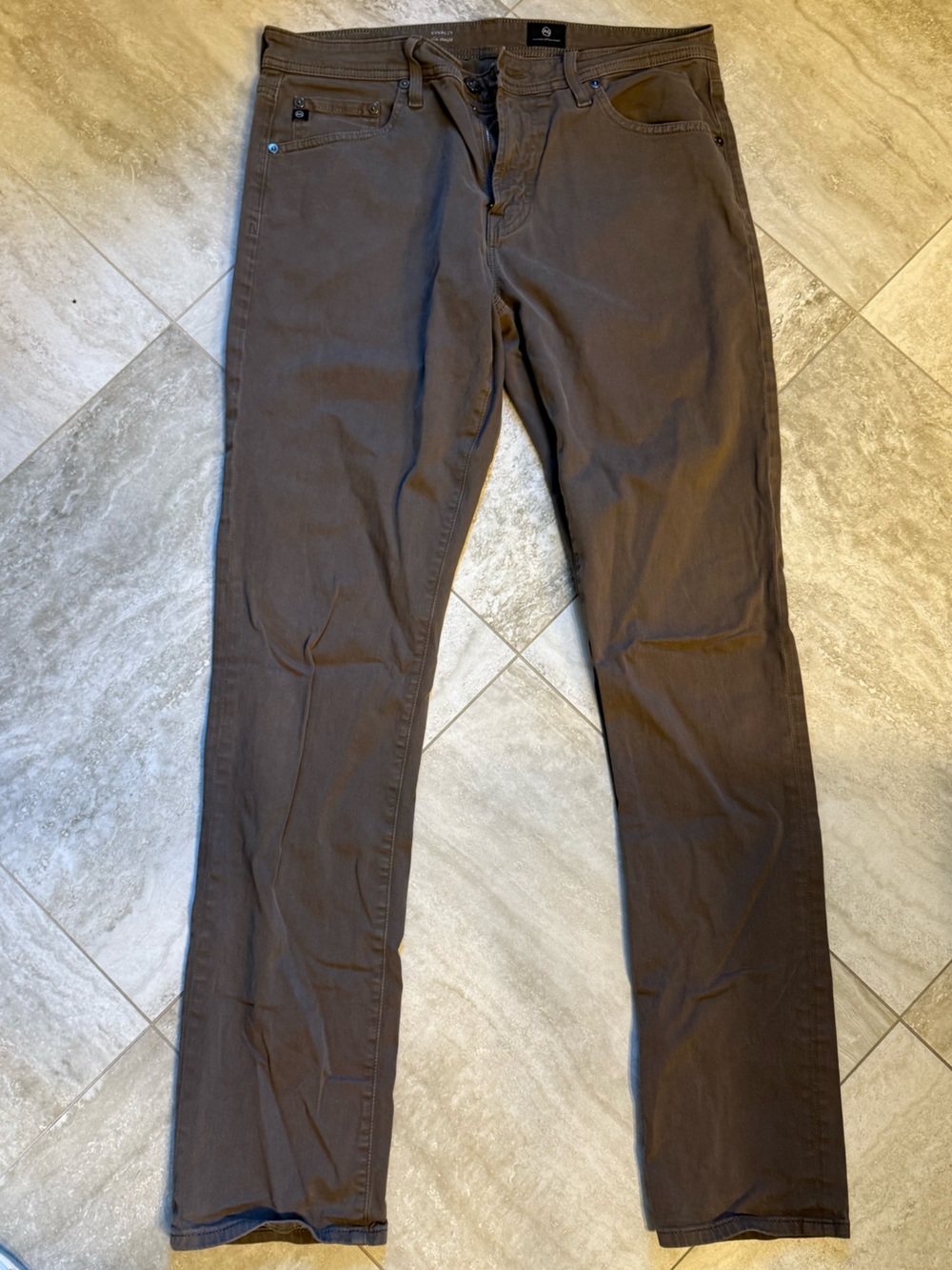 AG Adriano Goldschmied Everett 33x34 Men's Dark Brown Chinos
